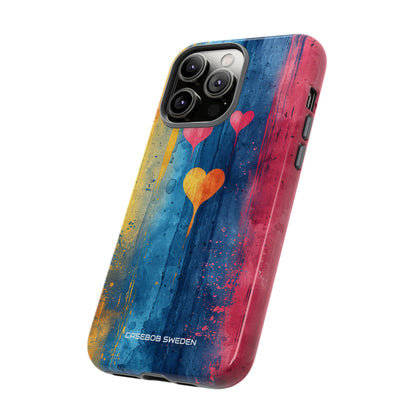 Hearts Watercolor Art - Tough iPhone 14 Phone Case