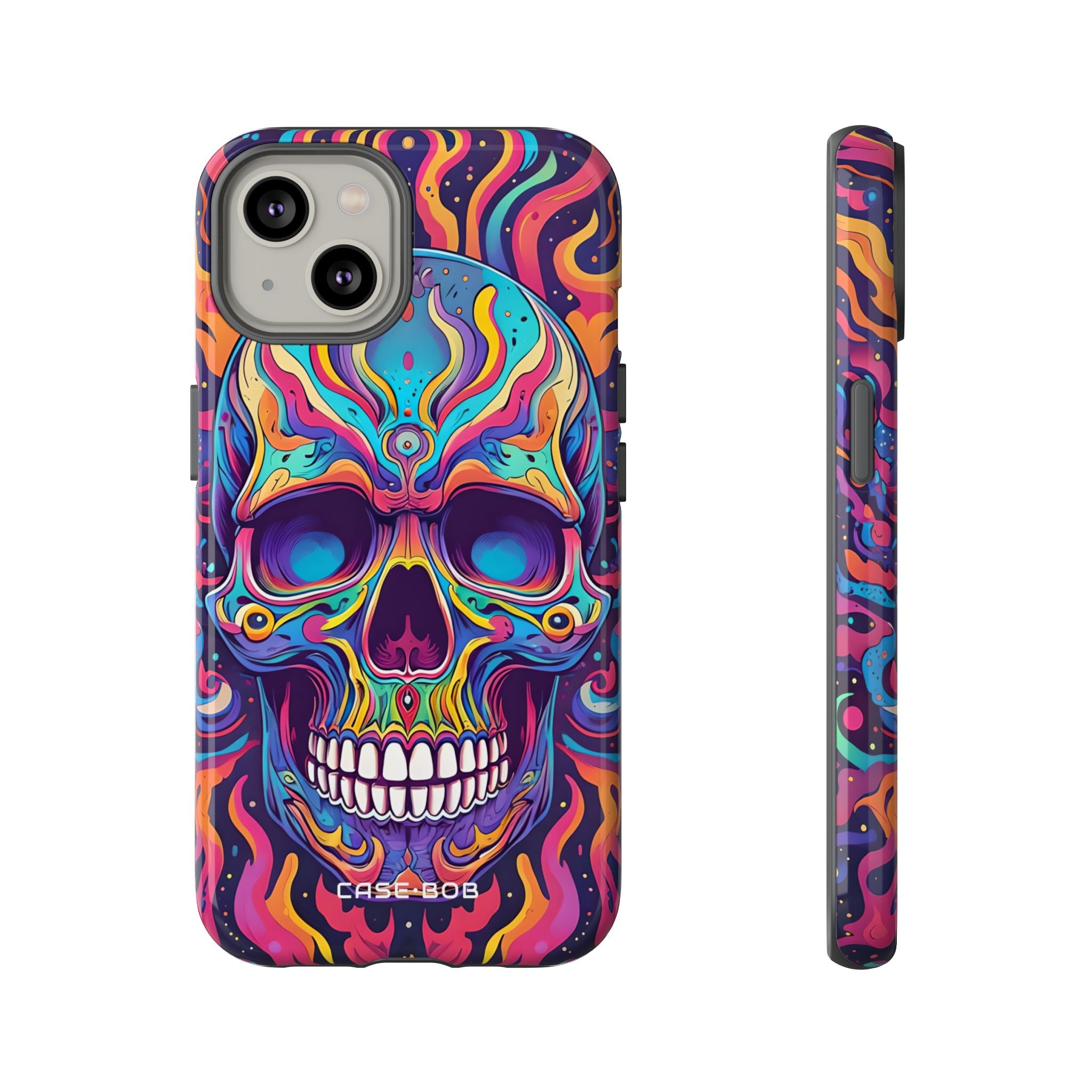 Flaming Skull iPhone 14 Case - Tough