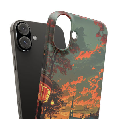 Mid-Century Nostalgia Streetscape iPhone 16 - Slim Phone Case