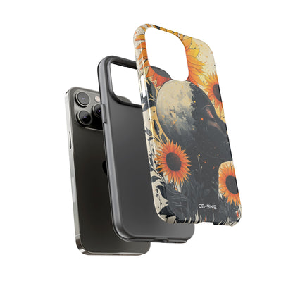 Sunflower Embraces Moon - iPhone Case