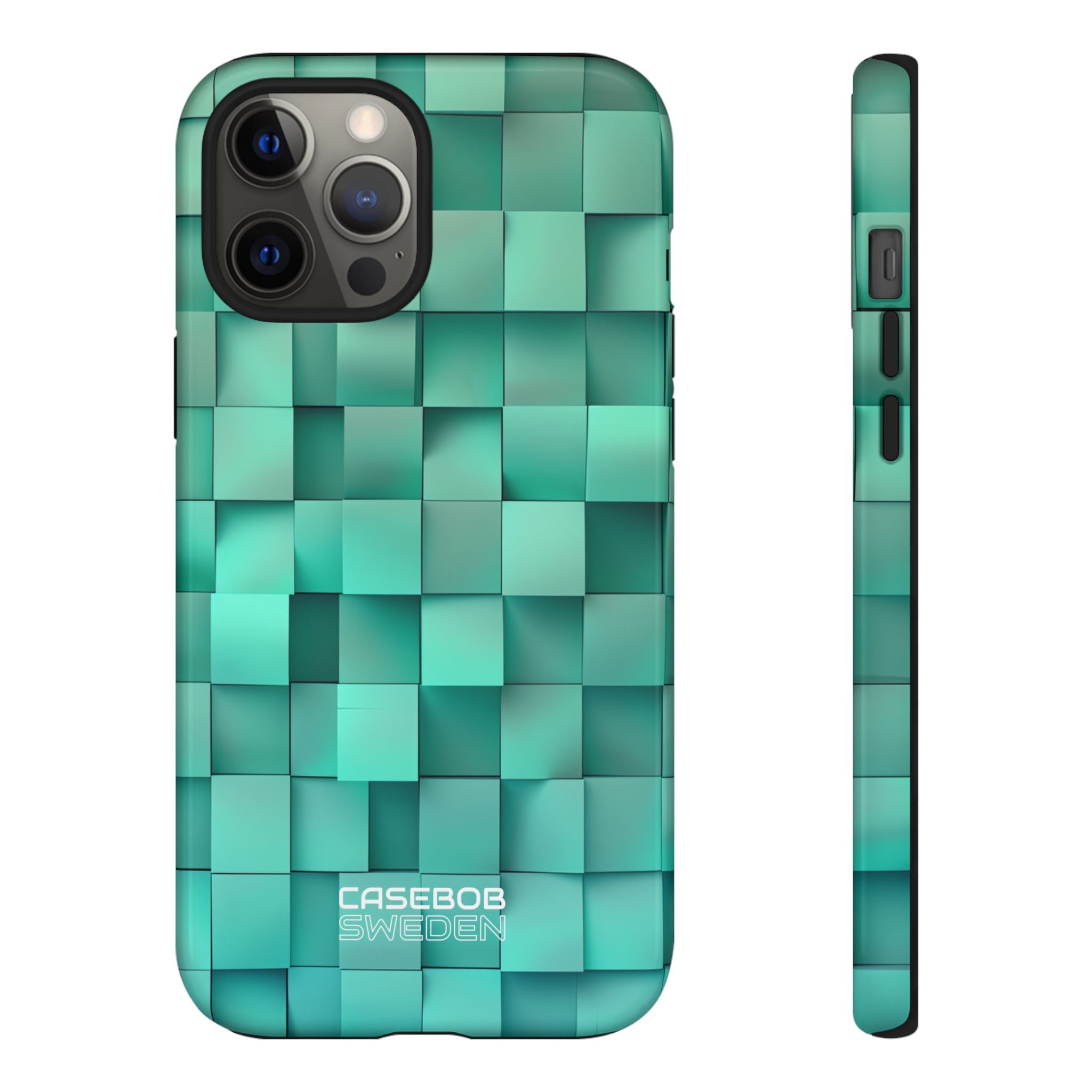 Folded Blue Squares iPhone 12 - Tough