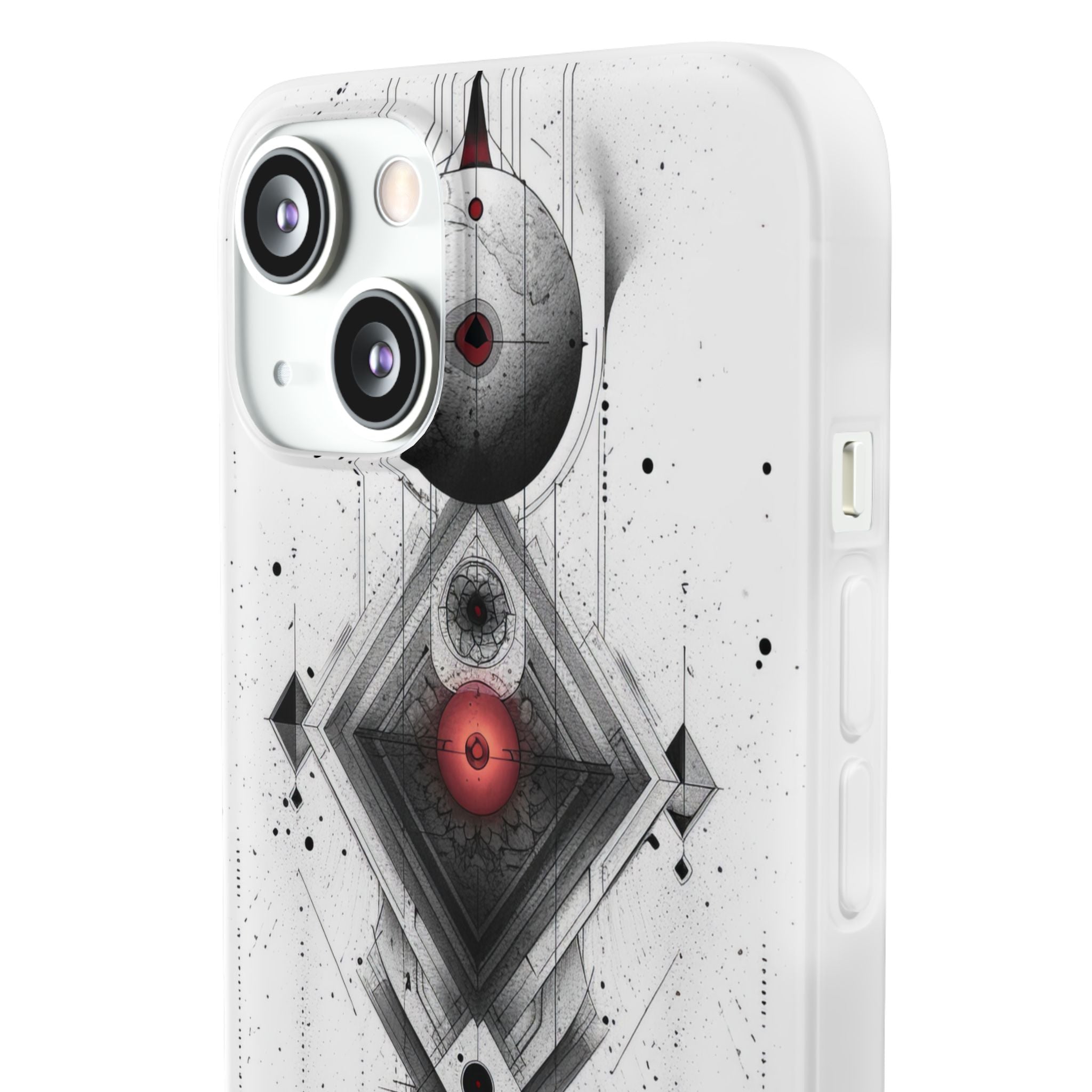 Red Geometry Harmony | Flexible Phone Case for iPhone