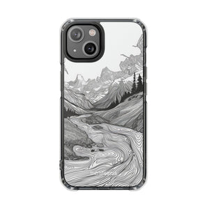 Monochrome Serenity - Phone Case for iPhone (Clear Impact - Magnetic)