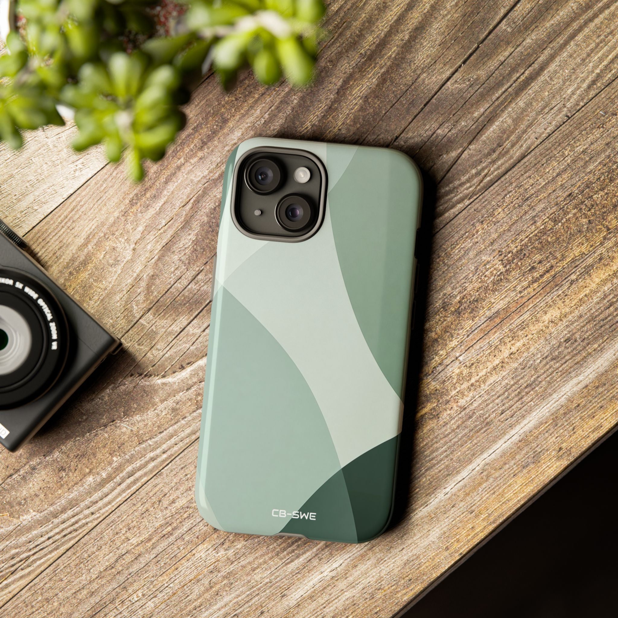 Flowing Green Harmony - iPhone Case