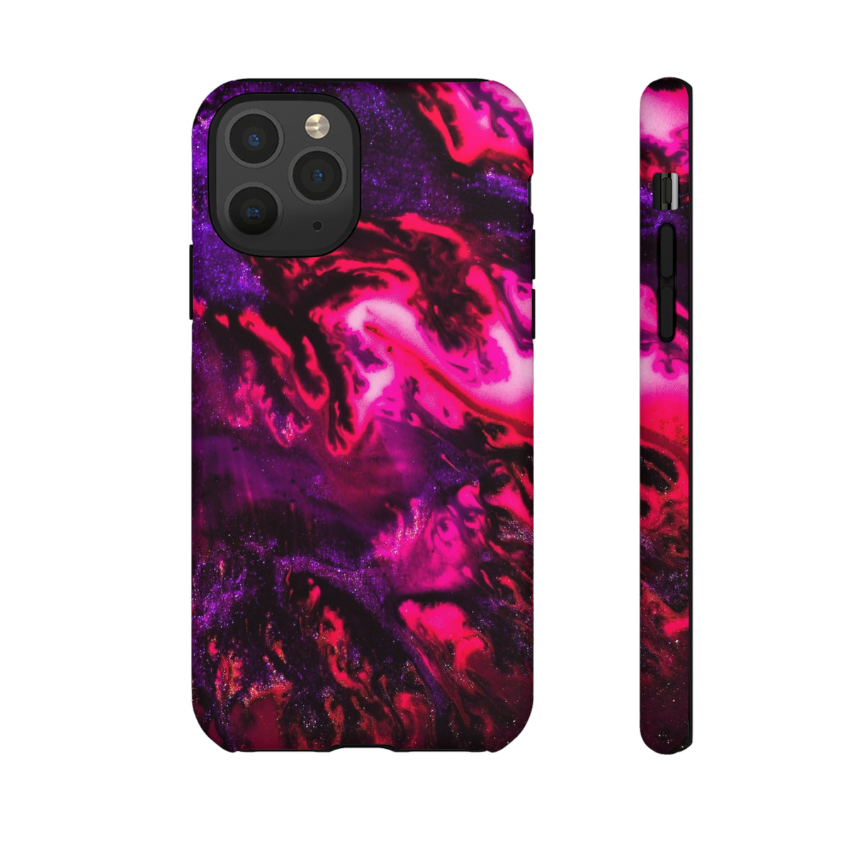 Deep Pink Galaxy Ink Art iPhone Case (Protective) iPhone 11 Pro Matte Phone Case