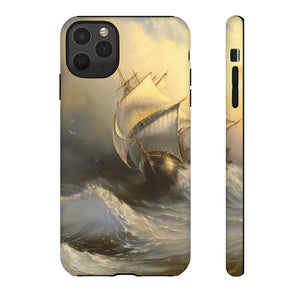 Oil painting - Ancient sailing vessel - Protective Phone Case