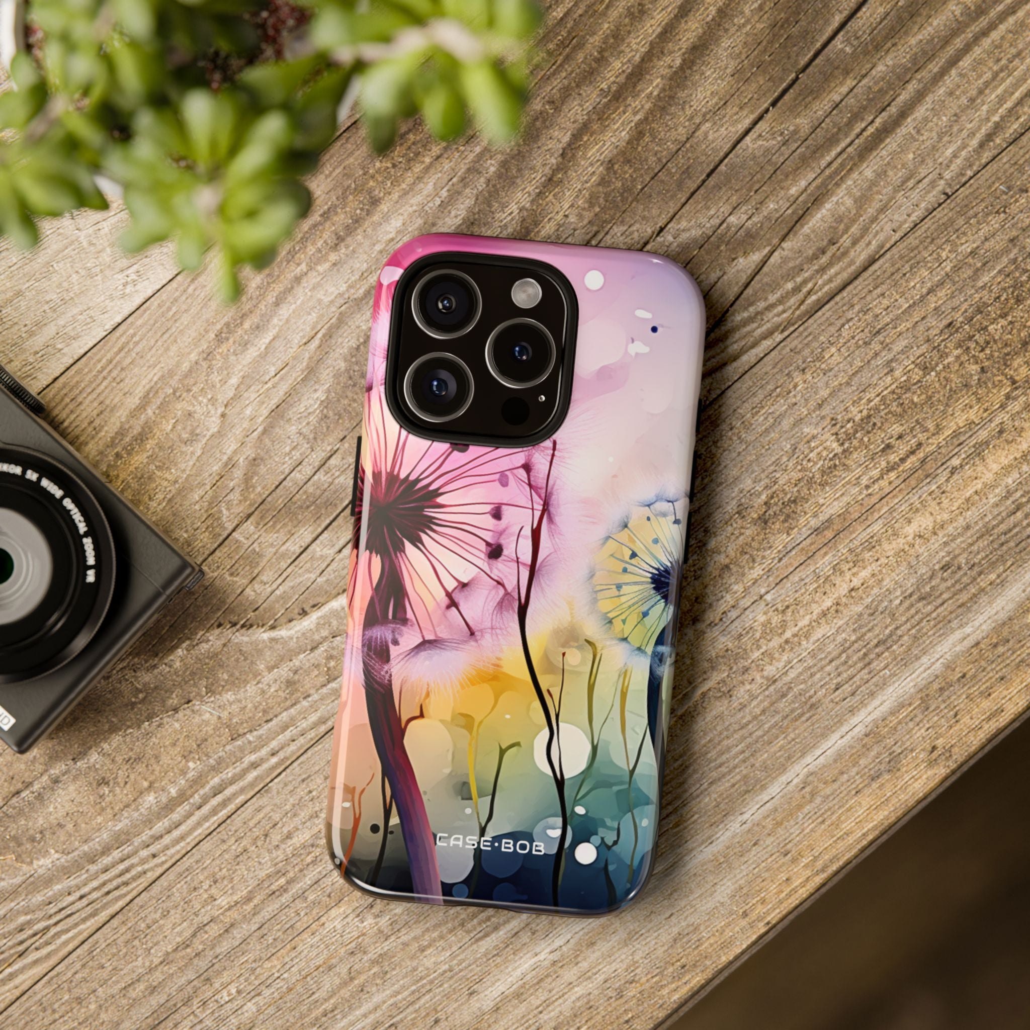 Pink Dandelion Glow iPhone 16 Pro Case - Tough