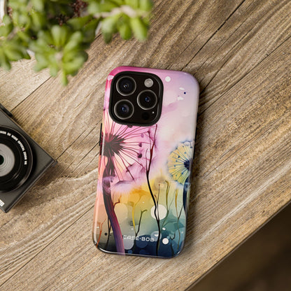 Pink Dandelion Glow iPhone 16 Pro Case - Tough