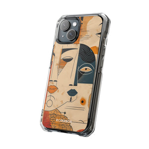 Cubist Introspection - Phone Case for iPhone (Clear Impact - Magnetic)