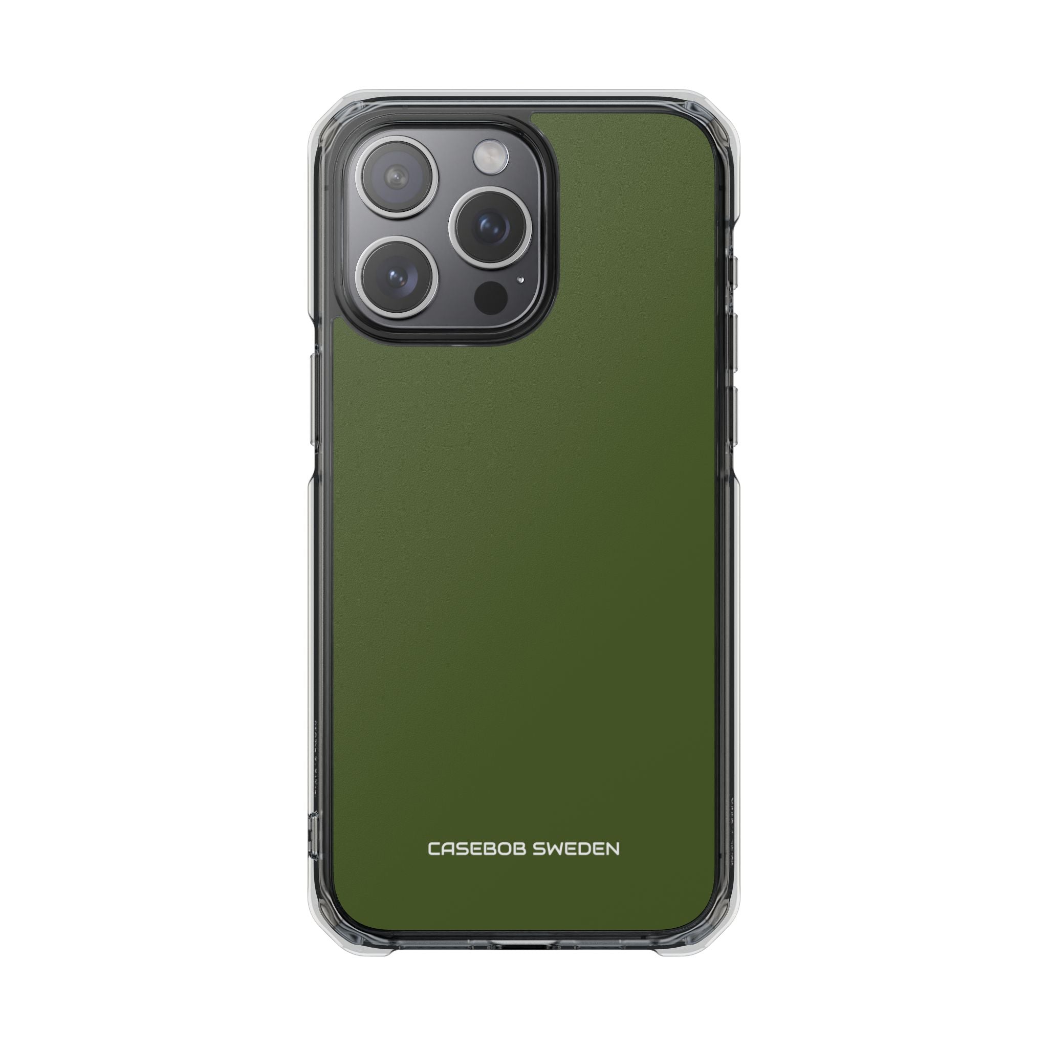 Dark Moss Green | Phone Case for iPhone (Clear Impact Case - Magnetic)