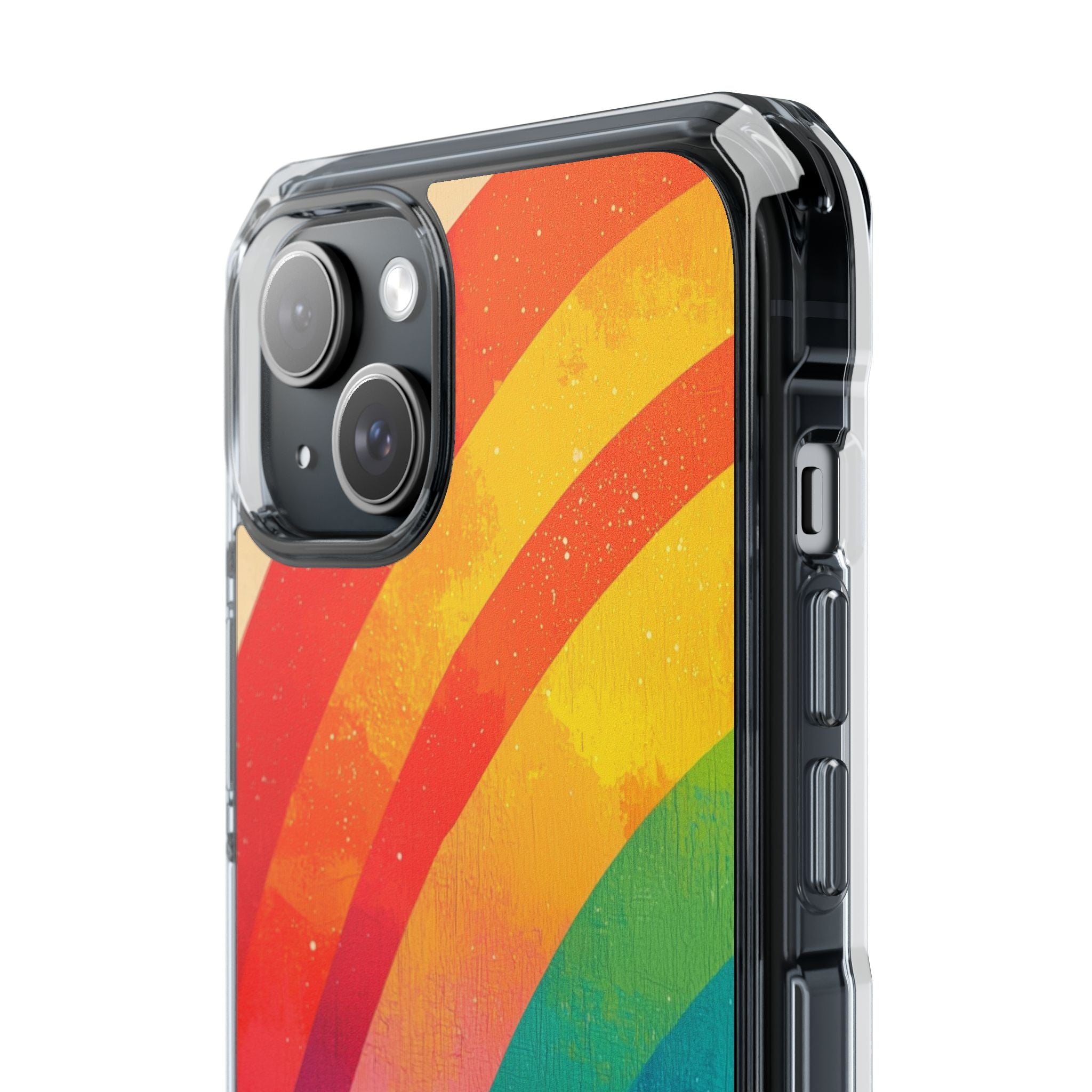 Textured Rainbow Arc iPhone 15 Plus Case - Impact