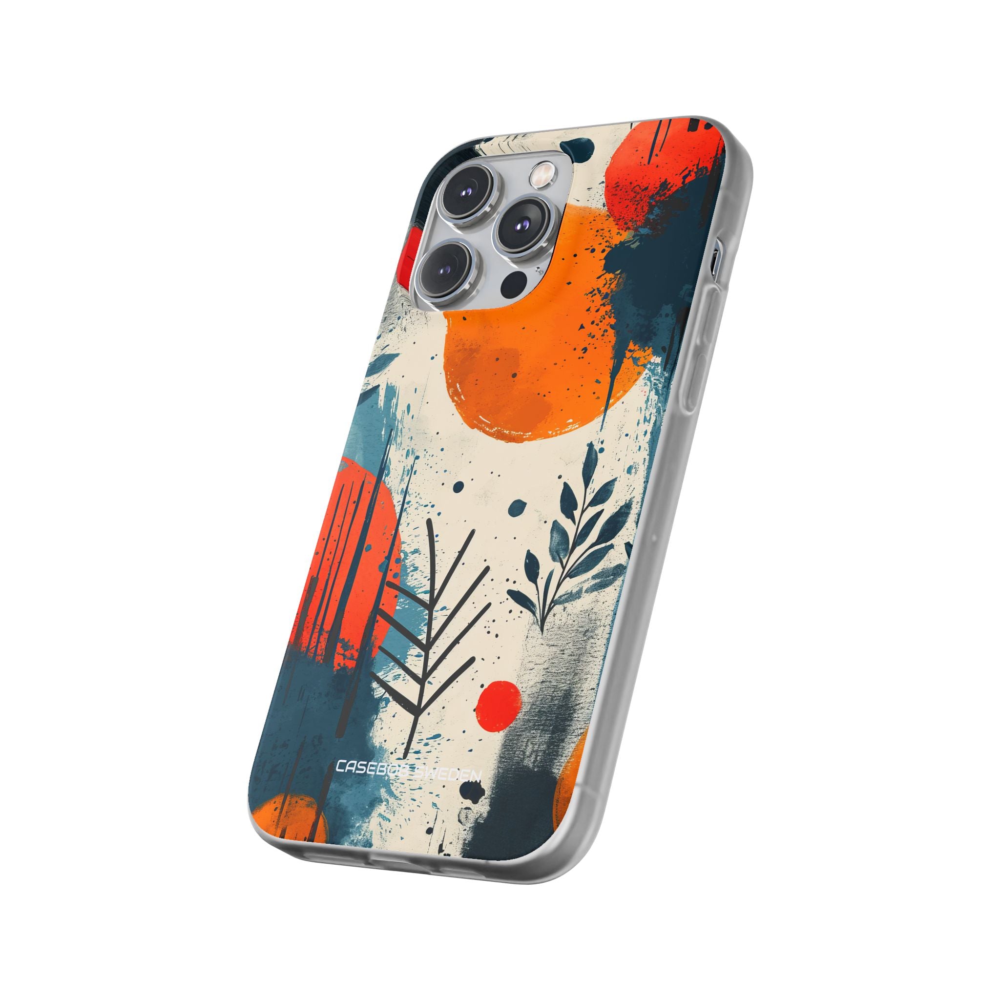 Orange Blue Splash - Flexi iPhone 14 Phone Case