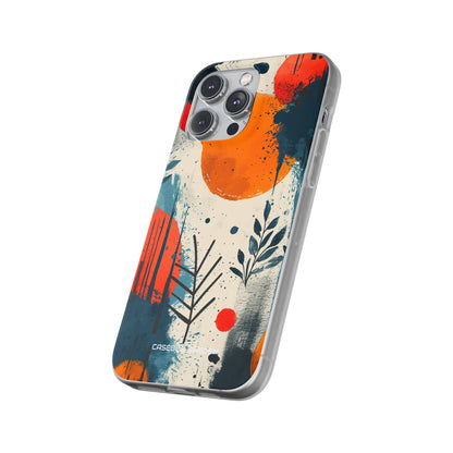 Orange Blue Splash - Flexi iPhone 14 Phone Case