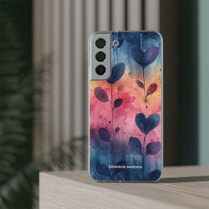 Watercolor Heart Art - Flexi Samsung S22 Phone Case