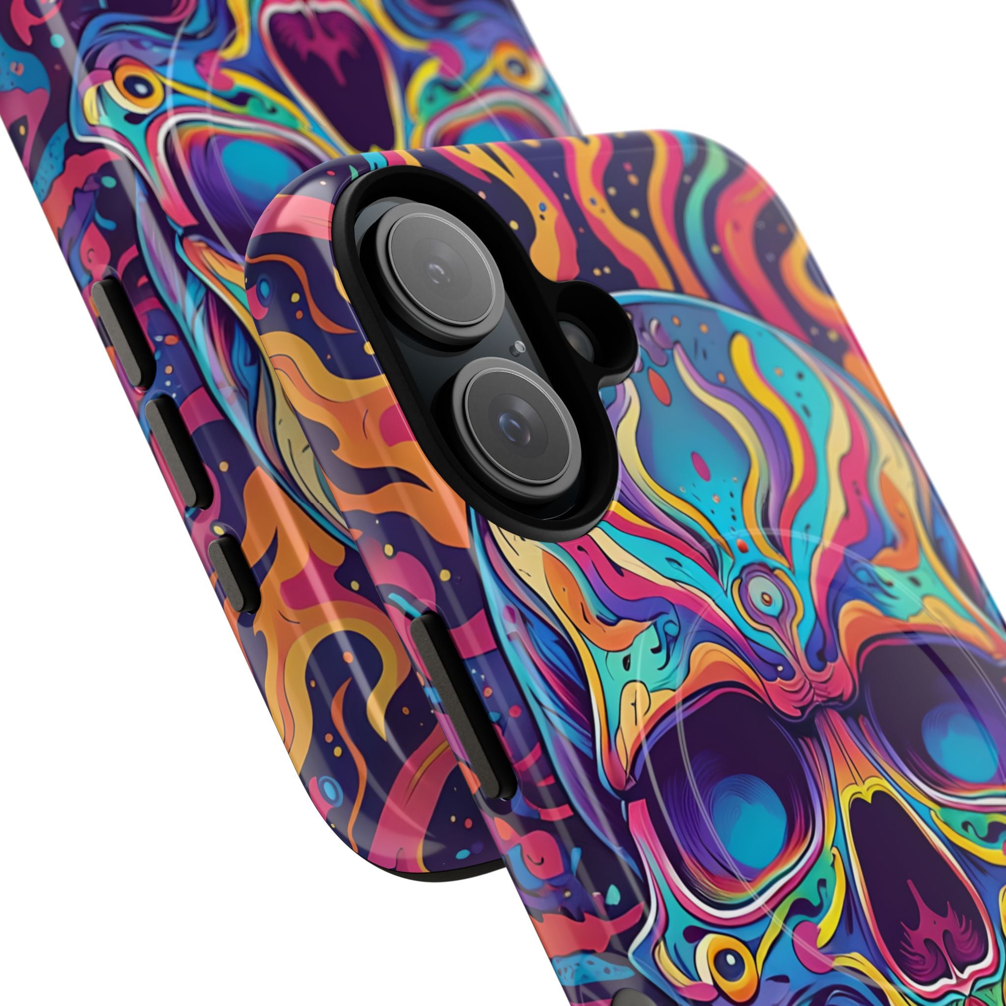 Flaming Skull iPhone 16 Case - Tough+