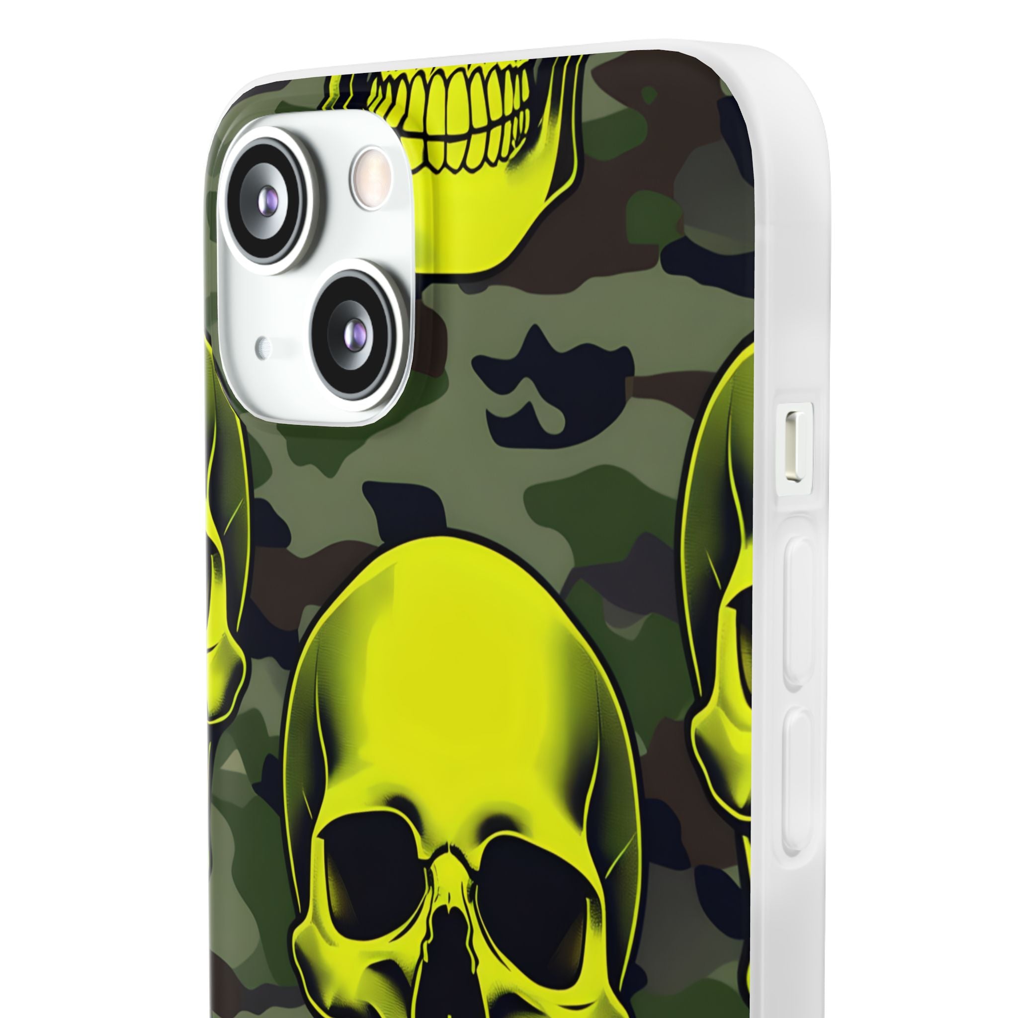 Neon Skull Camo iPhone 13 - Soft