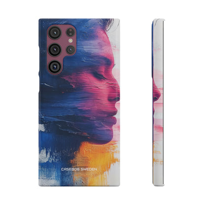 Blue Magenta Portrait - Slim Samsung S22 Phone Case