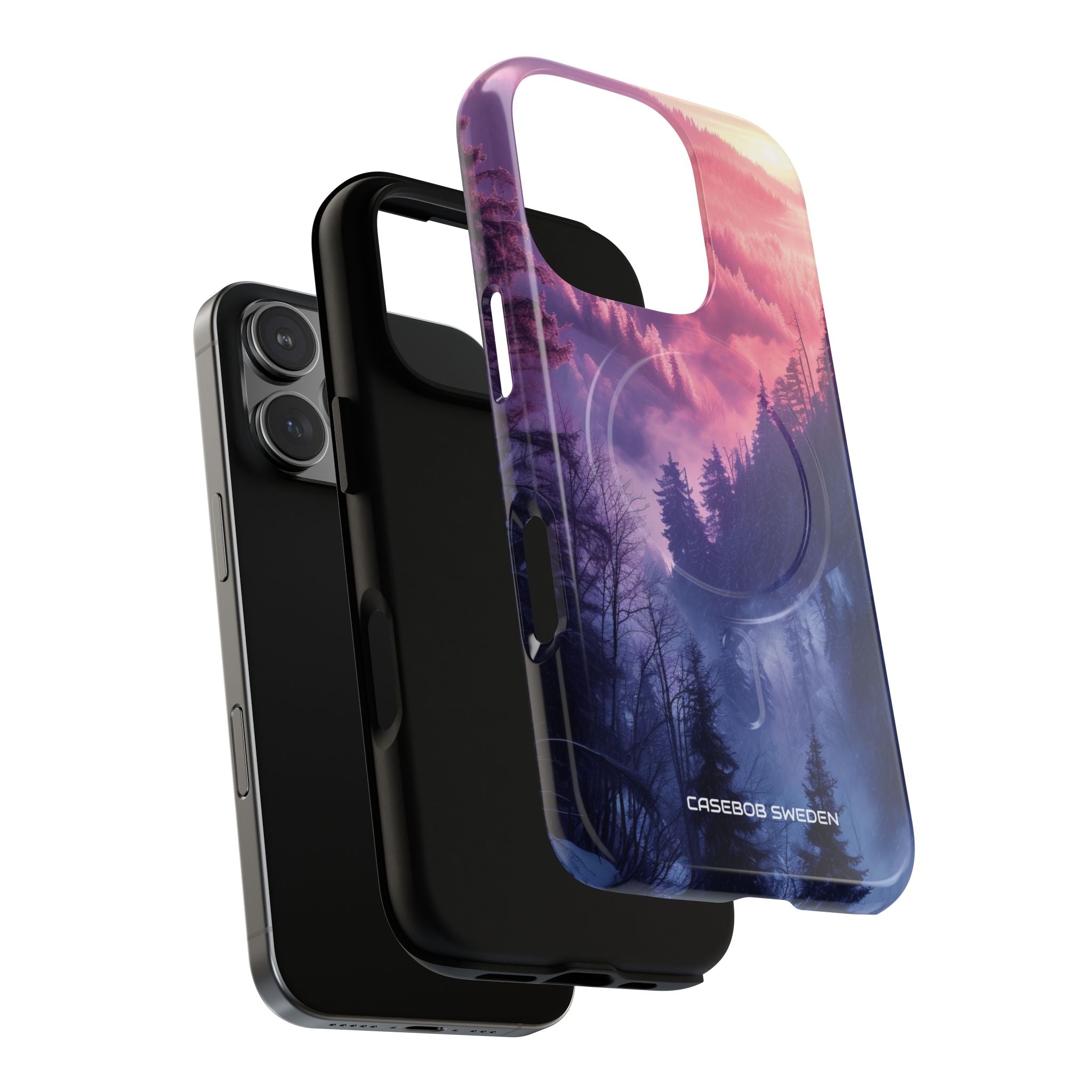 Misty Forest Serenity - Tough + MagSafe® iPhone 16 Phone Case