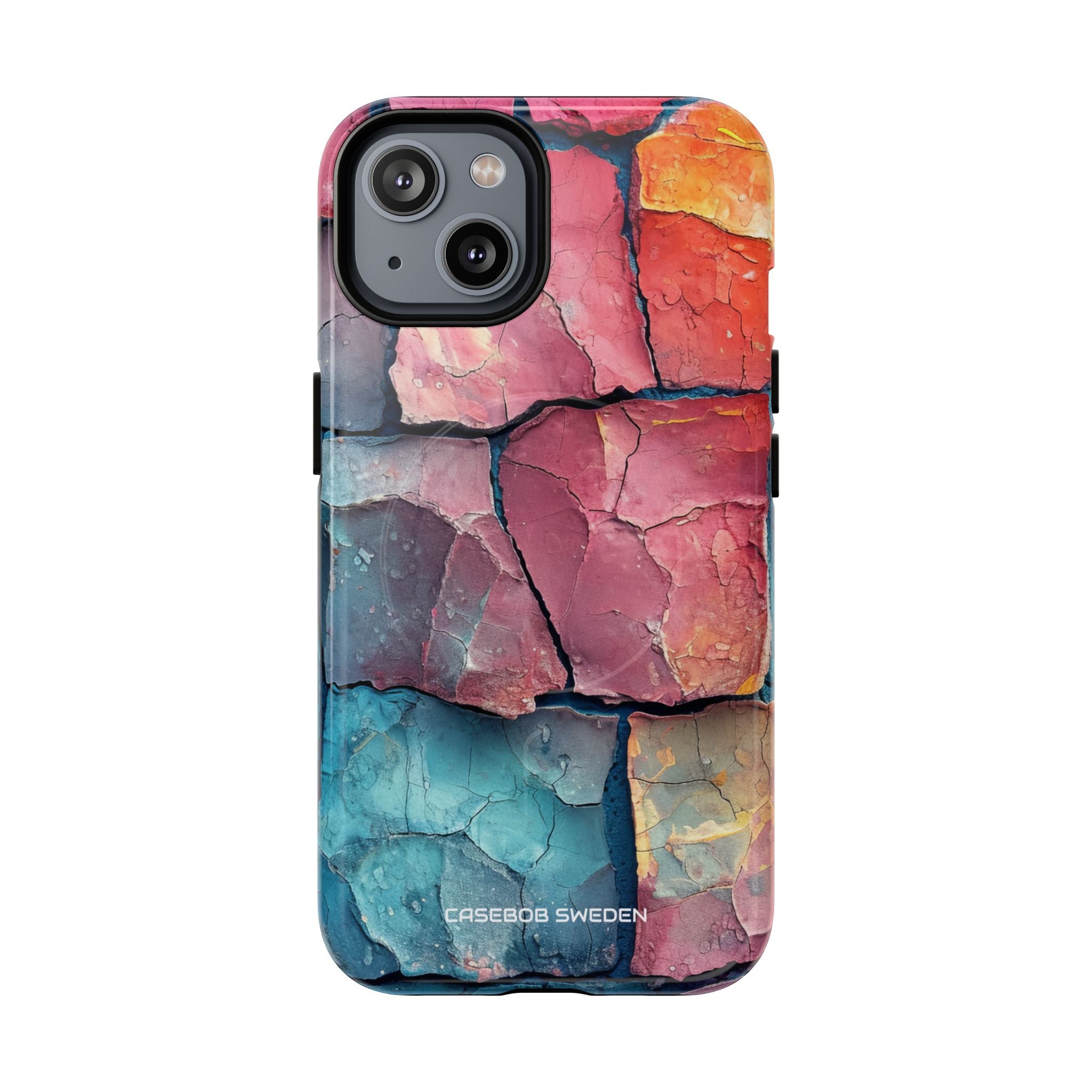 Cracked Earth Mosaic - Tough + MagSafe® iPhone 14 Phone Case