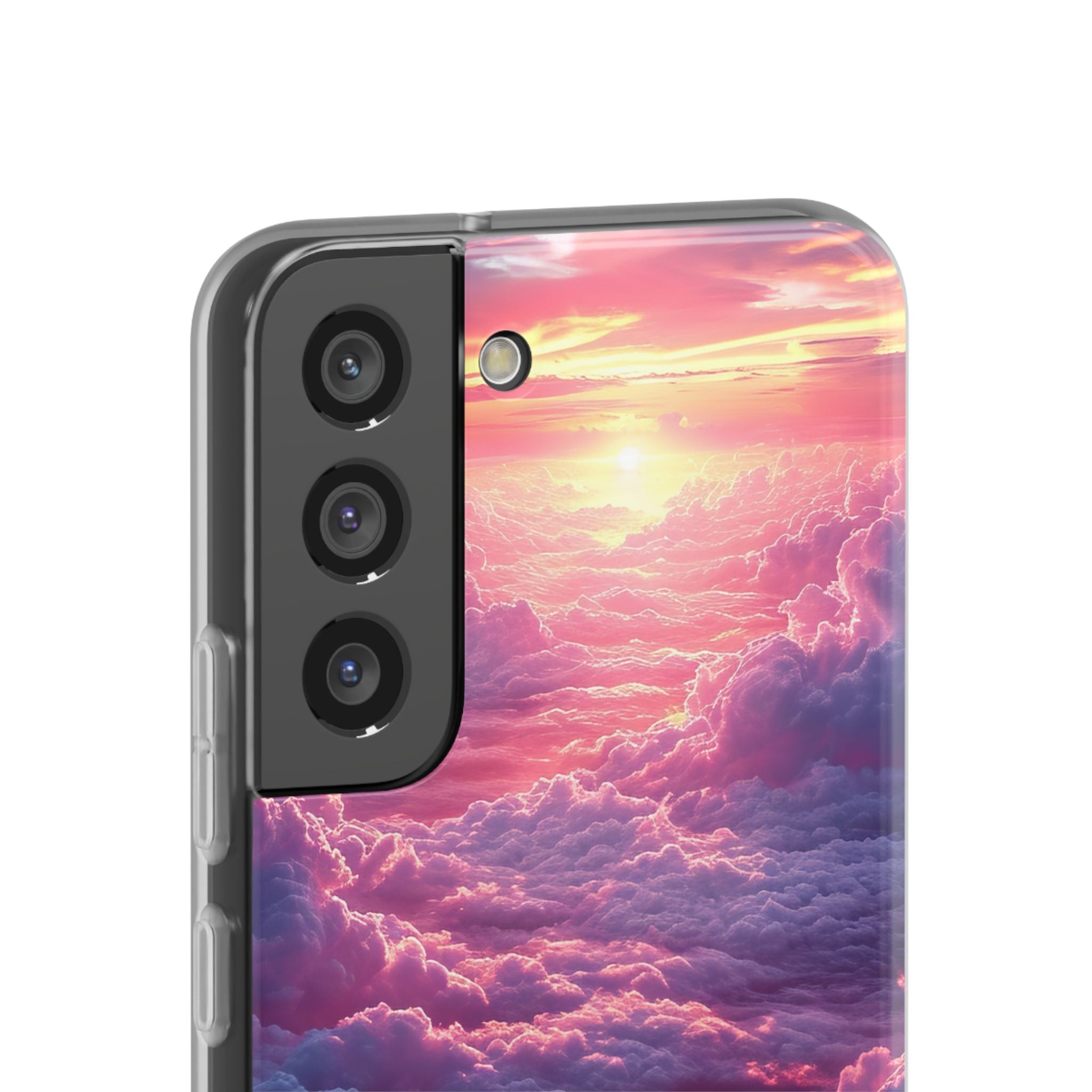 Pink Purple Clouds - Flexi Samsung S22 Phone Case