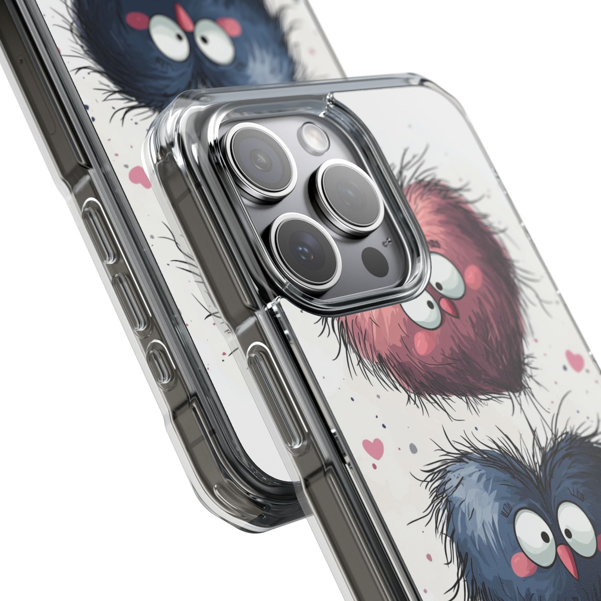 Fluffy Hearts Embrace iPhone Case - Impact