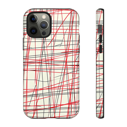 Red Line Minimalist - Protective Phone Case