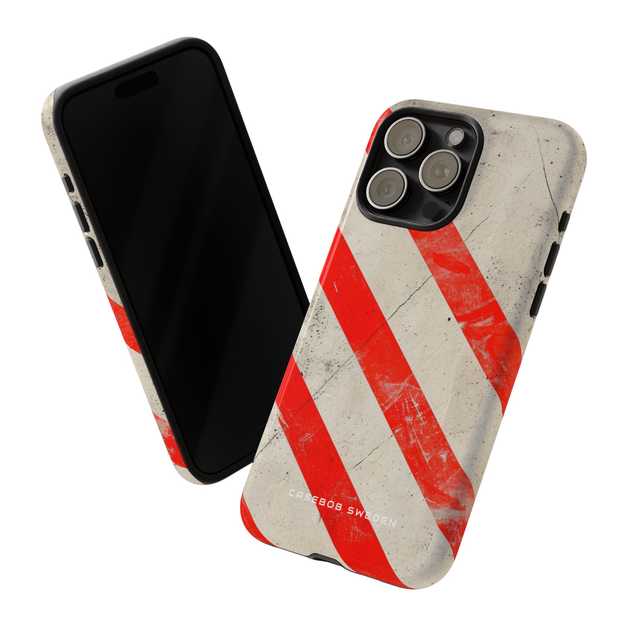 Striker Crimson Stripes iPhone 15 - Tough Phone Case