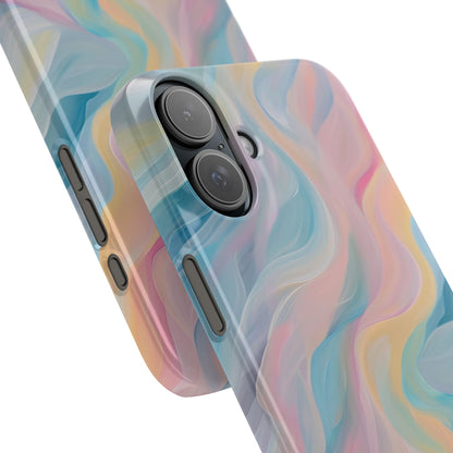 Dreamy Pastel Swirls - Slim iPhone 16 Phone Case