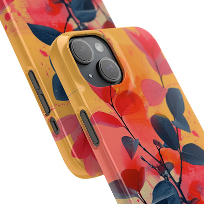 Vivid Floral Harmony iPhone 15 - Slim Phone Case