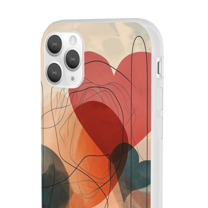 Abstract Heart Harmony - Flexi iPhone 16 Phone Case