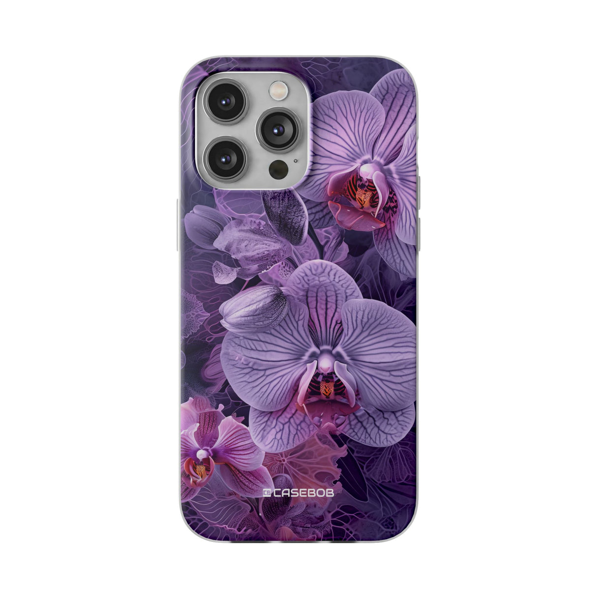 Strahlendes Orchideen-Design | Handyhülle für iPhone (flexible Hülle) 