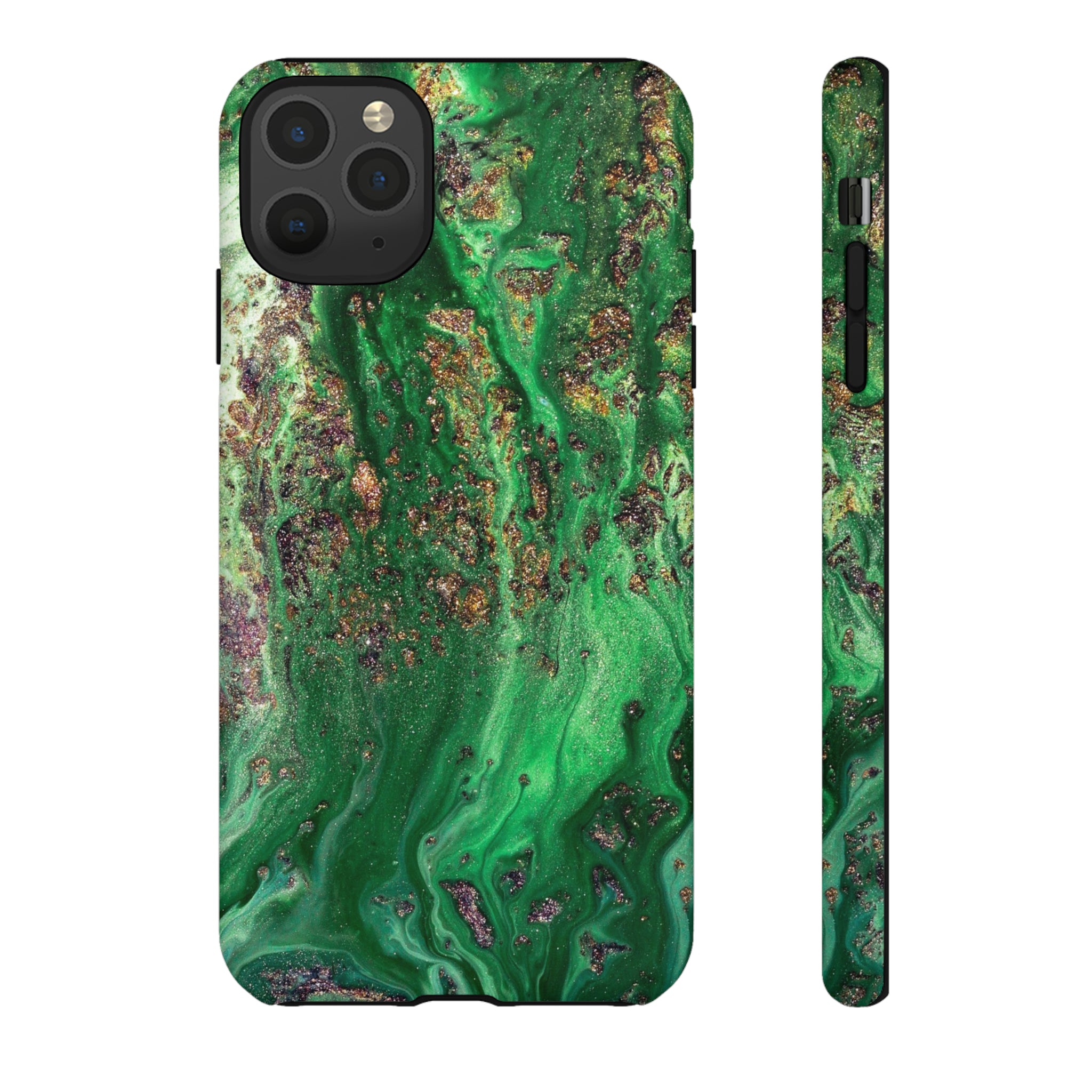 Green Sparkle Ink Art - Protective Phone Case