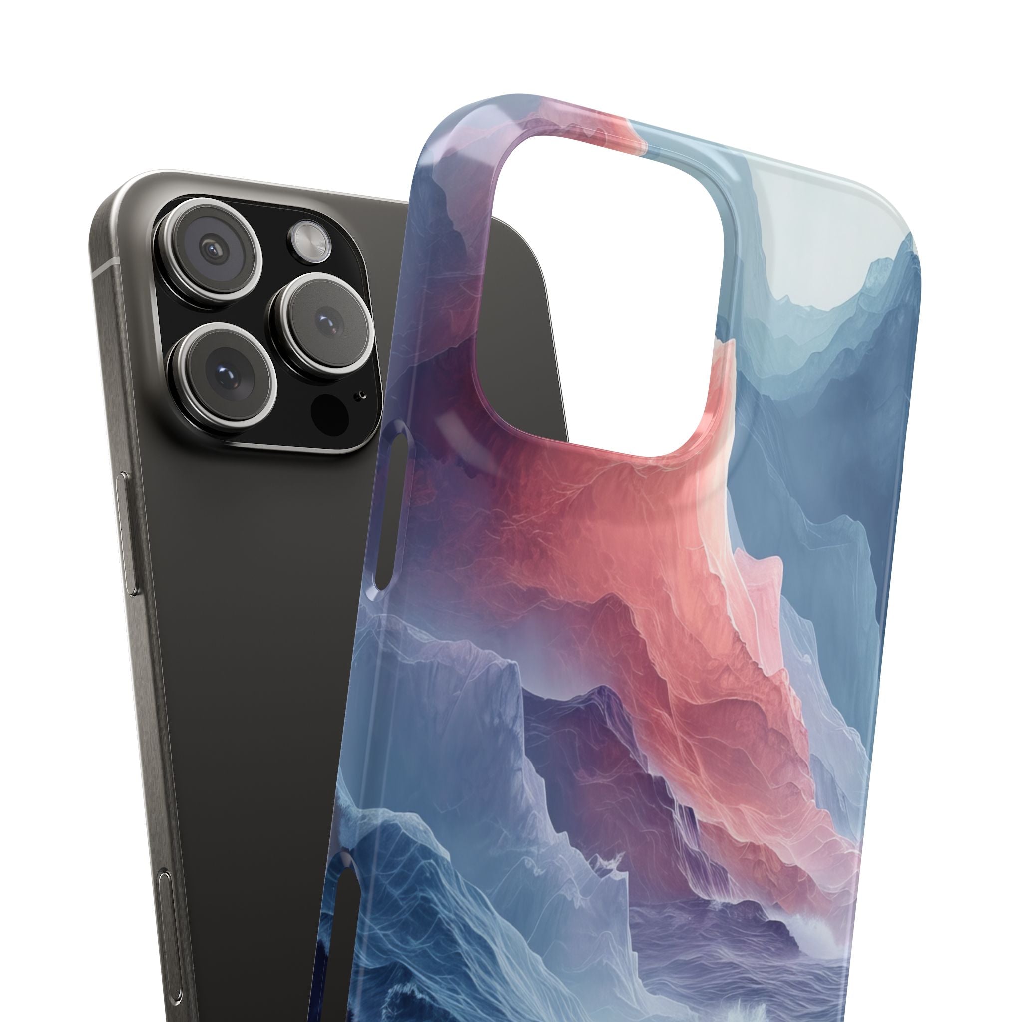 Mountain Wave Serenity - Slim iPhone 16 Phone Case