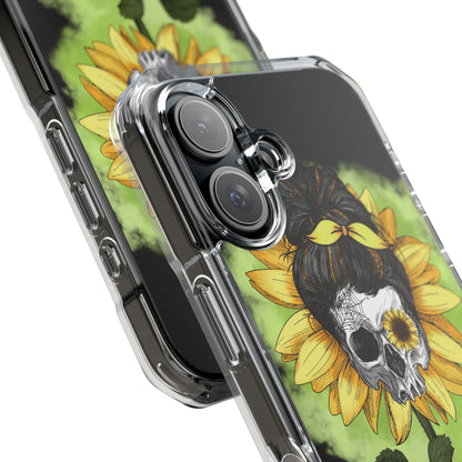 Sunflower Skull iPhone 15 Case - Impact
