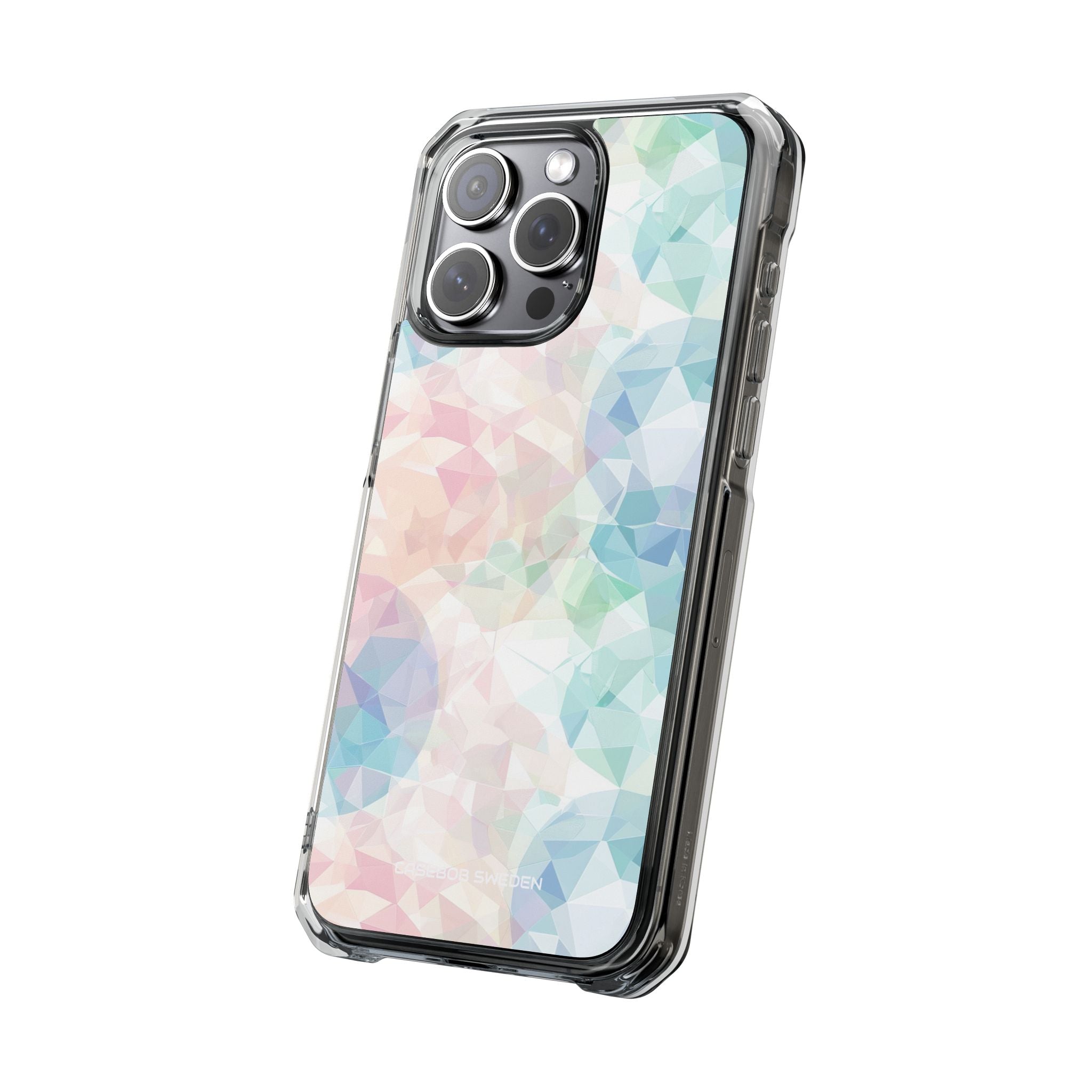 Pastel Geometry Background - Clear Impact iPhone 15 Phone Case