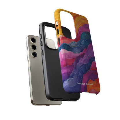 Vibrant Abstract Waves - Tough Samsung S23 Phone Case