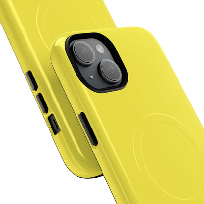 Lemon Yellow - Tough + MagSafe® iPhone 15 Phone Case