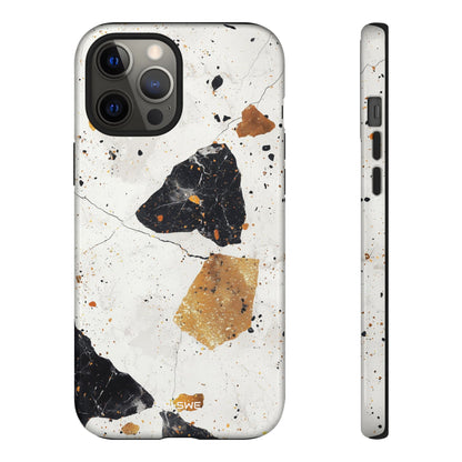 Golden Shapes Dance - iPhone Case