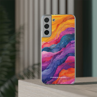 Vibrant Abstract Waves - Flexi Samsung S22 Phone Case