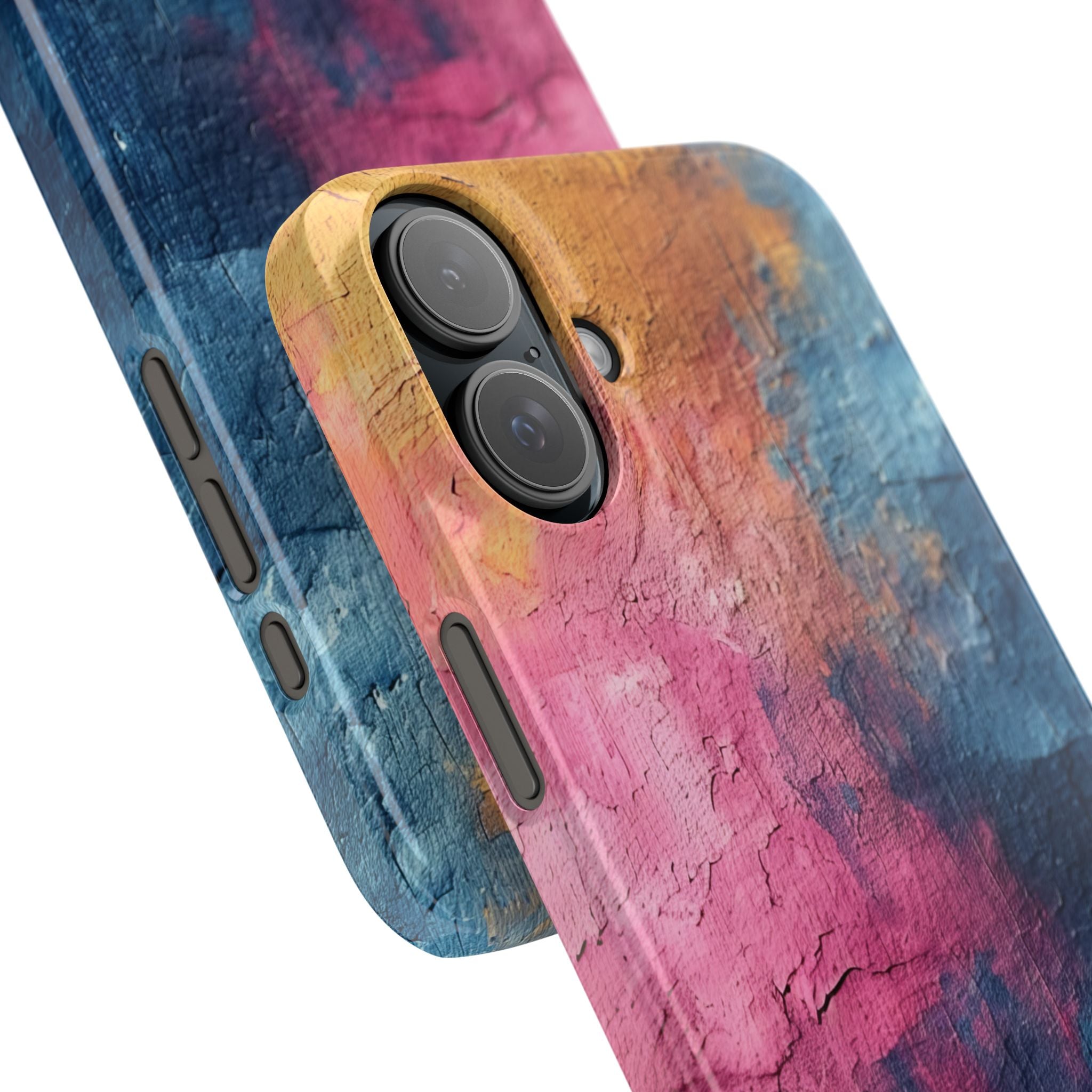 Blue Pink Abstract - Slim iPhone 16 Phone Case