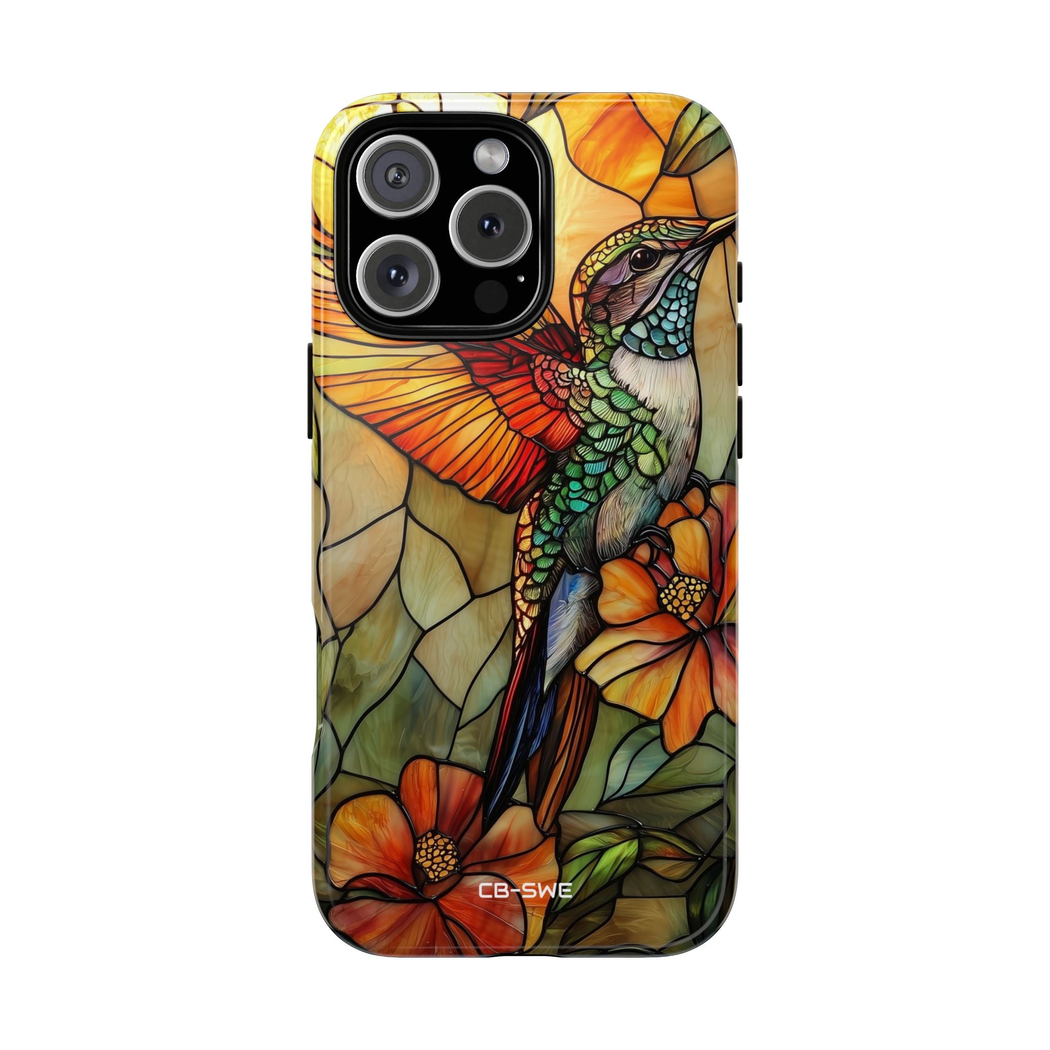 Hummingbird Dances Among Flowers - iPhone Case