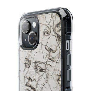 Ethereal Faces - Phone Case for iPhone (Clear Impact - Magnetic)