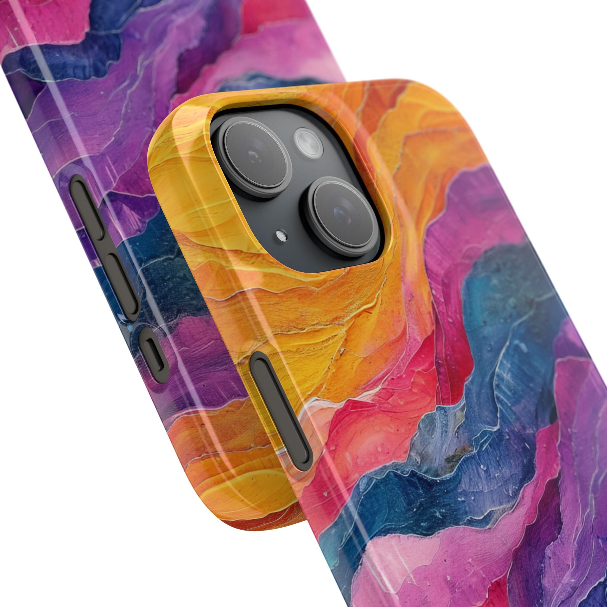 Vibrant Abstract Waves - Slim iPhone 15 Phone Case