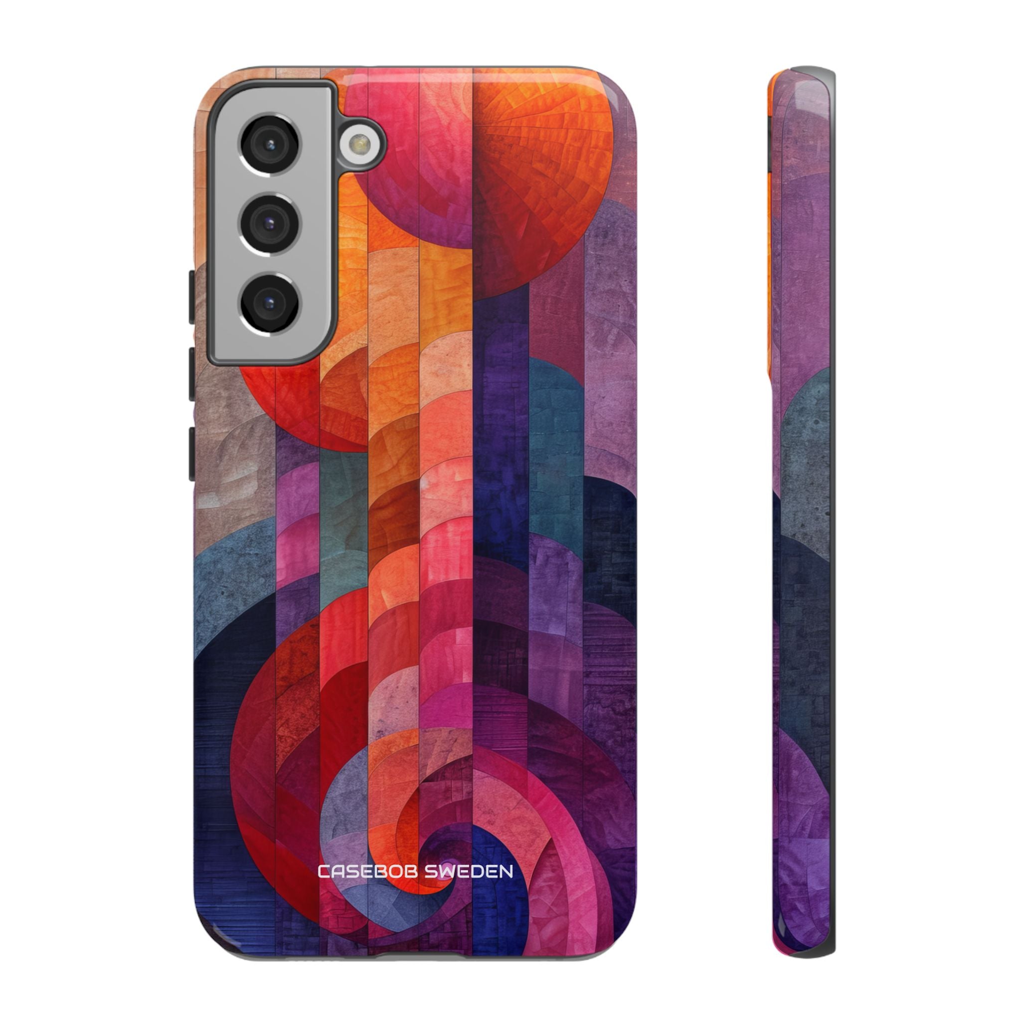 Purple Orange Abstract - Tough Samsung S22 Phone Case