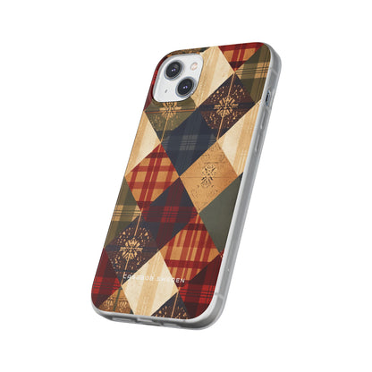 Rustic Geometric Patchwork Harmony iPhone 14 - Flexi Phone Case