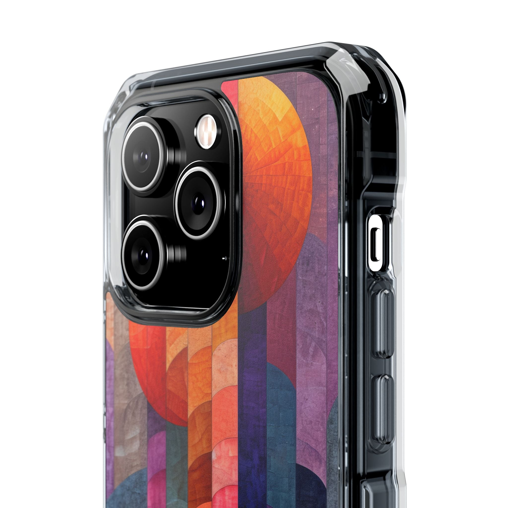 Purple Orange Abstract - Clear Impact iPhone 14 Phone Case