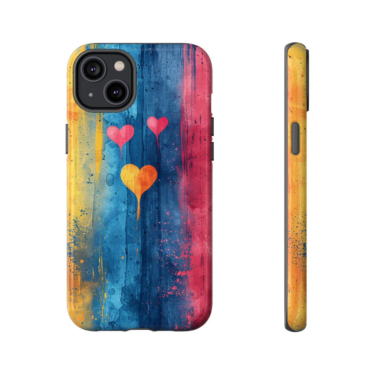 Watercolor Stripe Bliss - Protective Phone Case