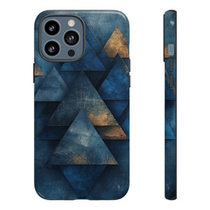 Blue Geometric Harmony - Protective Phone Case