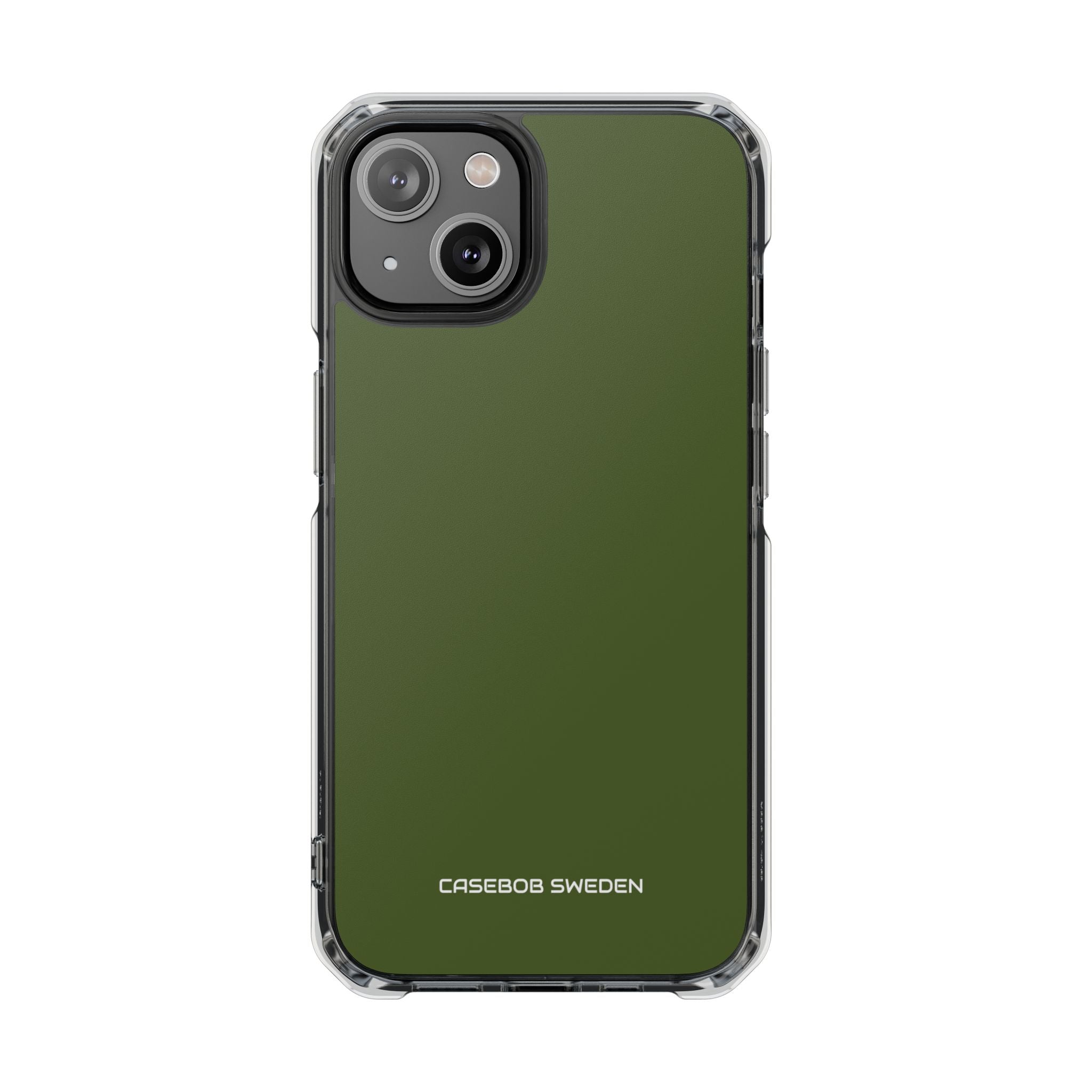 Dark Moss Green | Phone Case for iPhone (Clear Impact Case - Magnetic)