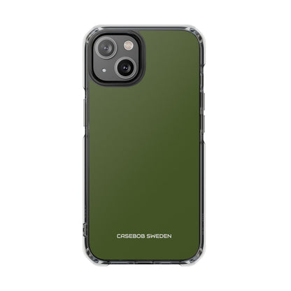 Dark Moss Green | Phone Case for iPhone (Clear Impact Case - Magnetic)